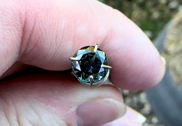 1.18 carat Australia Bi-colour Blue and Green Parti Sapphire