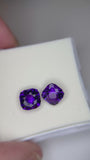 3.66 carat Uruguay Purple Amethyst Pair