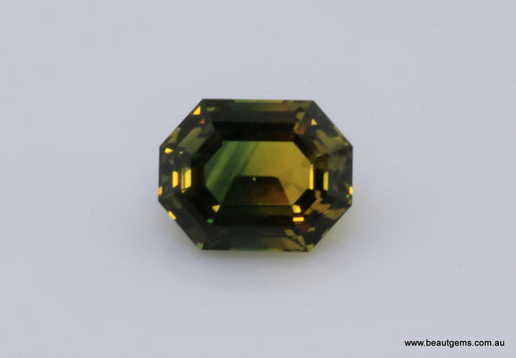 1.47 carat Australia Bi-colour Green and Yellow Parti Sapphire