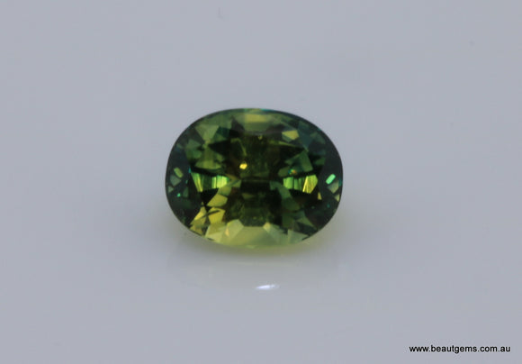 1.72 carat Australia Bi-colour Green and Yellow Parti Sapphire